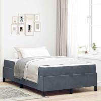 Bedframe met matras Donkergrijs en Wit 120 x 190 cm Fluweel - thumbnail