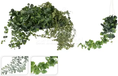 Kunst Hangplant in Potje 56cm Assorti 1st Kunst Hangplant in Potje 56cm Assorti 1st