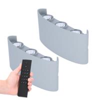 2x Tulsa LED Wandlamp - Dimbaar - Grijs - 6 Watt 280 lumen - 3000K warm wit - IP54 waterdicht - Up & Down light - Incl. dimmer met afstandsbediening - thumbnail