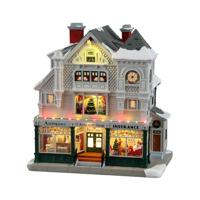 Lemax antique & gift shop verlicht kersthuisje Norman Rockwell 2023 - thumbnail