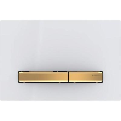 Bedieningsplaat Geberit Sigma 50 voor 2-toets Spoeling Messing Goud / Wit