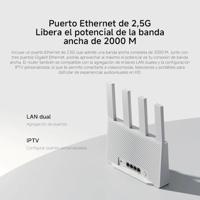 Router Xiaomi Wit RJ45 Ethernet LAN 10/100/1000 Mbit USB 3.2 Wi-Fi Ethernet LAN 10/100/1000 2.4 GHz-5 GHz Wi-Fi 6 GHz - thumbnail