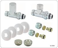 Saqu radiatorkraan zijaansluiting recht chroom - thumbnail