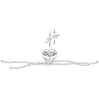 EGLO Roncade 1 Wandlamp|Plafondlamp - LED - 116 cm - Zwart|Wit - thumbnail