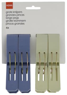 HEMA Knijpers 12cm - 4 Stuks HEMA Knijpers 12cm - 4 Stuks