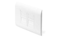 Digitus DN-93802 Keystone houder 2-voudig Wit - thumbnail