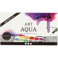 Pigment Art Art aqua aquarelverf metallic, 12 kleuren - thumbnail