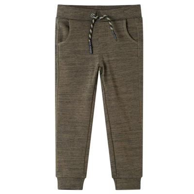 Kinderjoggingbroek 128 gemleerd donker kaki Kinderjoggingbroek 128 gemleerd donker kaki