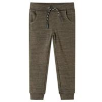 Kinderjoggingbroek 128 gemleerd donker kaki - thumbnail