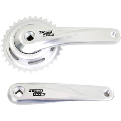 SturmeyArcher Sunrace crankstel 33t, cranklengte 170mm. zilver, aluminium, spieloos