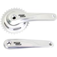 SturmeyArcher Sunrace crankstel 33t, cranklengte 170mm. zilver, aluminium, spieloos - thumbnail