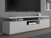 Tv-meubel ADAMO 2 deuren 1 lade wit - thumbnail