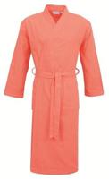Carl Ross Carl Ross Unisex Badjas Kimono 38100 Coral/Offwhite S - thumbnail