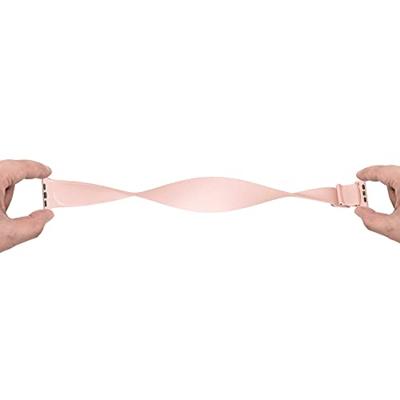 Elastische Solo Loop bandje - Roze - Geschikt voor Apple Watch 44mm / 45mm / 46mm / 49mm