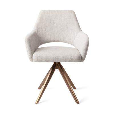 Jesper Home Eetkamerstoel 'Yanai' Turn Rose Gold, kleur Pigeon