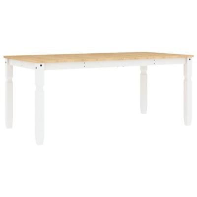 Eettafel Corona 180x90x75 cm massief grenenhout wit
