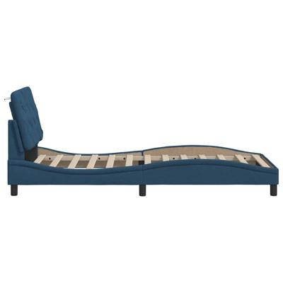 Bedframe zonder matras 80x200 cm stof blauw