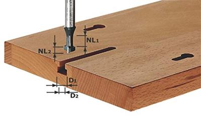 Festool Accessoires T-groeffrees HW schacht 8 mm HW S8 D10,5/NL13 - 491035