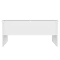 Salontafel 102x50,5x46,5 cm bewerkt hout wit - thumbnail