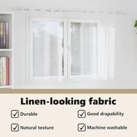 Voile Gordijn met gordijnen 2 pcs Wit 140 x 140 cm Polyester - thumbnail