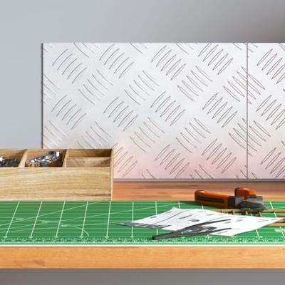 VidaXL Trap tread rechthoekig 2 pcs zilver 30 x 20 cm aluminium