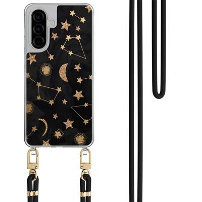 Samsung Galaxy A56 hoesje met zwart koord - Counting the stars Samsung Galaxy A56 hoesje met zwart koord - Counting the stars