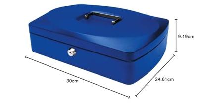 Q-CONNECT geldkoffer, 325 x 235 x 85 mm, blauw