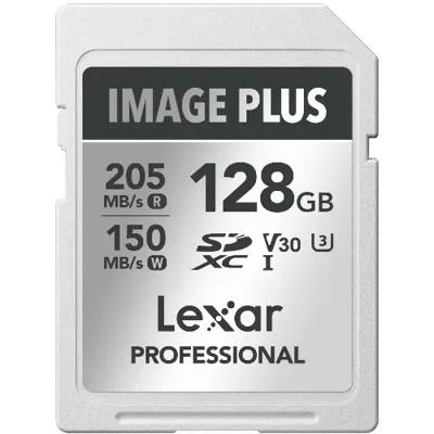 Lexar Image Plus 128GB SDXC UHS-I V30 - R205/W150 MB/s