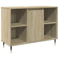 Badkamerkast 80x33x60 cm bewerkt hout sonoma eikenkleurig - thumbnail