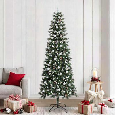VidaXL Kunstkerstboom met 300 led groen 240 cm pvc en plastic en staal VidaXL Kunstkerstboom met 300 led groen 240 cm pvc en plastic en staal
