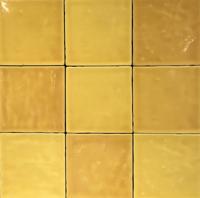 Wandtegel Terre D&apos;Azur Maroc 11,5x11,5cm jaune mix glans - thumbnail