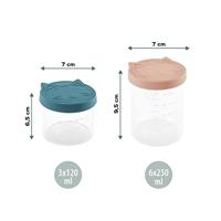 Isy kommen 6 x 250ml + 3 x 120 ml BABYMOOV blauw - thumbnail