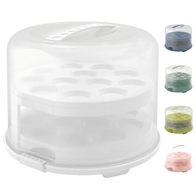Rotho Fresh Taartdoos XL + Cupcake-Houders 35.5x34.5x26 cm Wit/Transparant - thumbnail