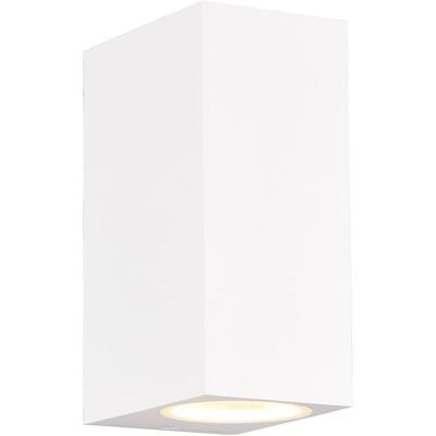 LED Buiten Wandlamp Mat Wit - Aluminium IP44 - GU10 Fitting