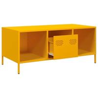 Salontafel 101,5x50x43,5 cm koudgewalst staal mosterdgeel - thumbnail