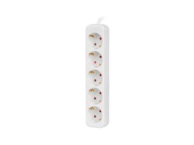 lanberg LB24423034 Merkliniaal model 3M SCHUKO Blanca 5 SOCKETS Strip,eén maat,Meerkleuren