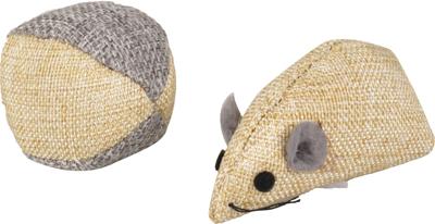 Kattenspeeltje Muis en Bal Juns Beige 8 x 4.5 x 3.5 cm Flamingo Mix Kattenspeeltje Muis en Bal Juns Beige 8 x 4.5 x 3.5 cm Flamingo Mix