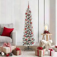 Kunstkerstboom met 150 LED Wit 150 cm PVC en Metaal en Plastic - thumbnail