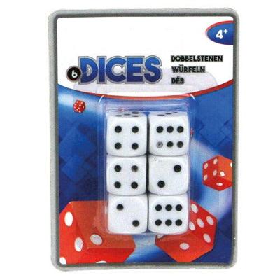 Basic Dobbelset dobbelstenen 6 stuks