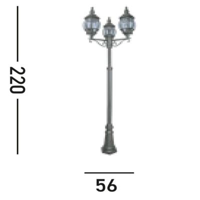 Searchlight Klassieke lantaarnBel Aire 3 kroon - 7173-3