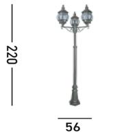 Searchlight Klassieke lantaarnBel Aire 3 kroon - 7173-3 - thumbnail