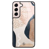 Samsung Galaxy S22 glazen hardcase - Abstract dots - thumbnail