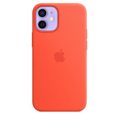 Apple Silicone MagSafe Case iPhone 12 Mini Electric Orange