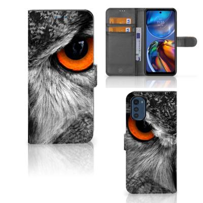 Motorola Moto E32 | Moto E32s | Telefoonhoesje | Met pasjeshouder | Uil Motorola Moto E32 | Moto E32s | Telefoonhoesje | Met pasjeshouder | Uil