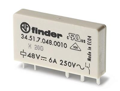 Finder 34.51.7.012.4010 Printrelais 12 V/DC 6 A 1x wisselcontact 1 stuk(s) Finder 34.51.7.012.4010 Printrelais 12 V/DC 6 A 1x wisselcontact 1 stuk(s)