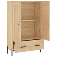 Hoge kast 69,5x31x115 cm bewerkt hout sonoma eikenkleurig - thumbnail