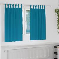 Gordijnen met gordijnen 2 pcs Turquoise Polyester - thumbnail