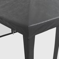 Partytent met 10 mesh zijwanden 6x4 m HDPE antracietkleurig - thumbnail