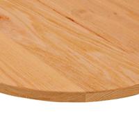 Tafelblad 140x60x2 cm ovaal massief eikenhout lichtbruin - thumbnail