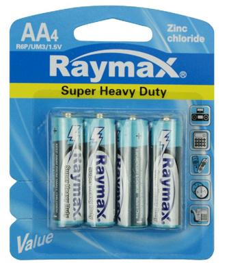 Raymax Batterij penlite r6p zink aa15v %c3%a0 4st
